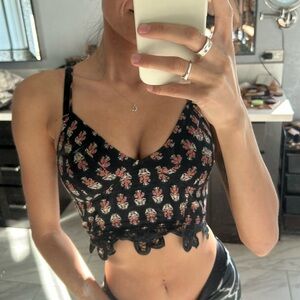 Free People bohemian crop tank top